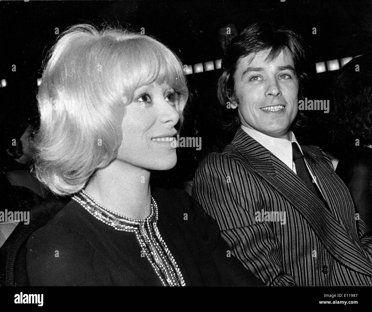 Actors Alain Delon And Mireille Darc Stock Photo Alamy