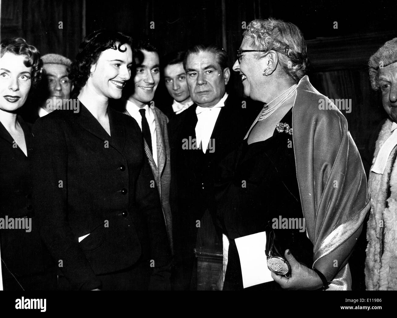 Agatha Christie applauds actors from play Stock Photo