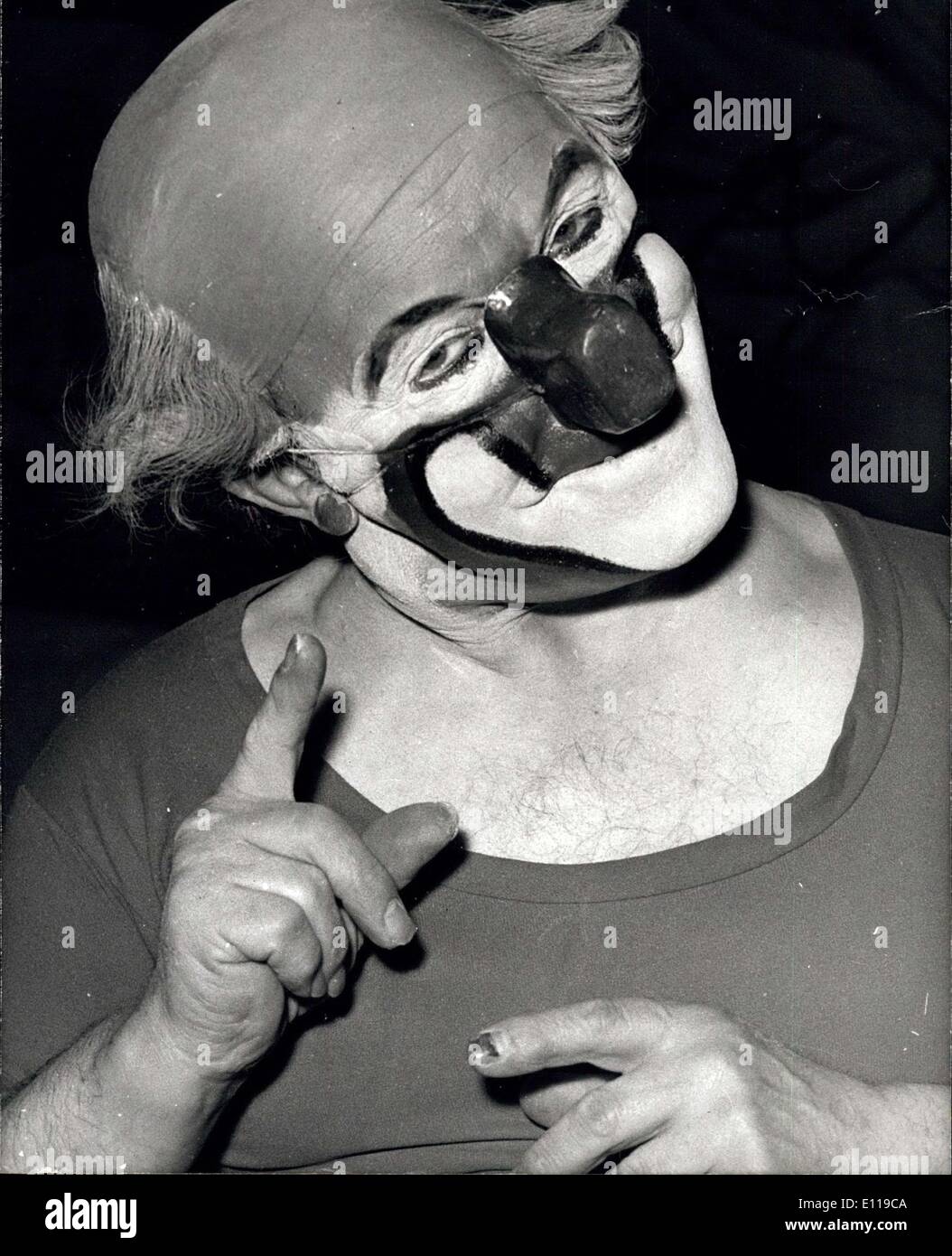 Apr. 21, 1976 - Portrait of Clown Charlie Rivel Stock Photo