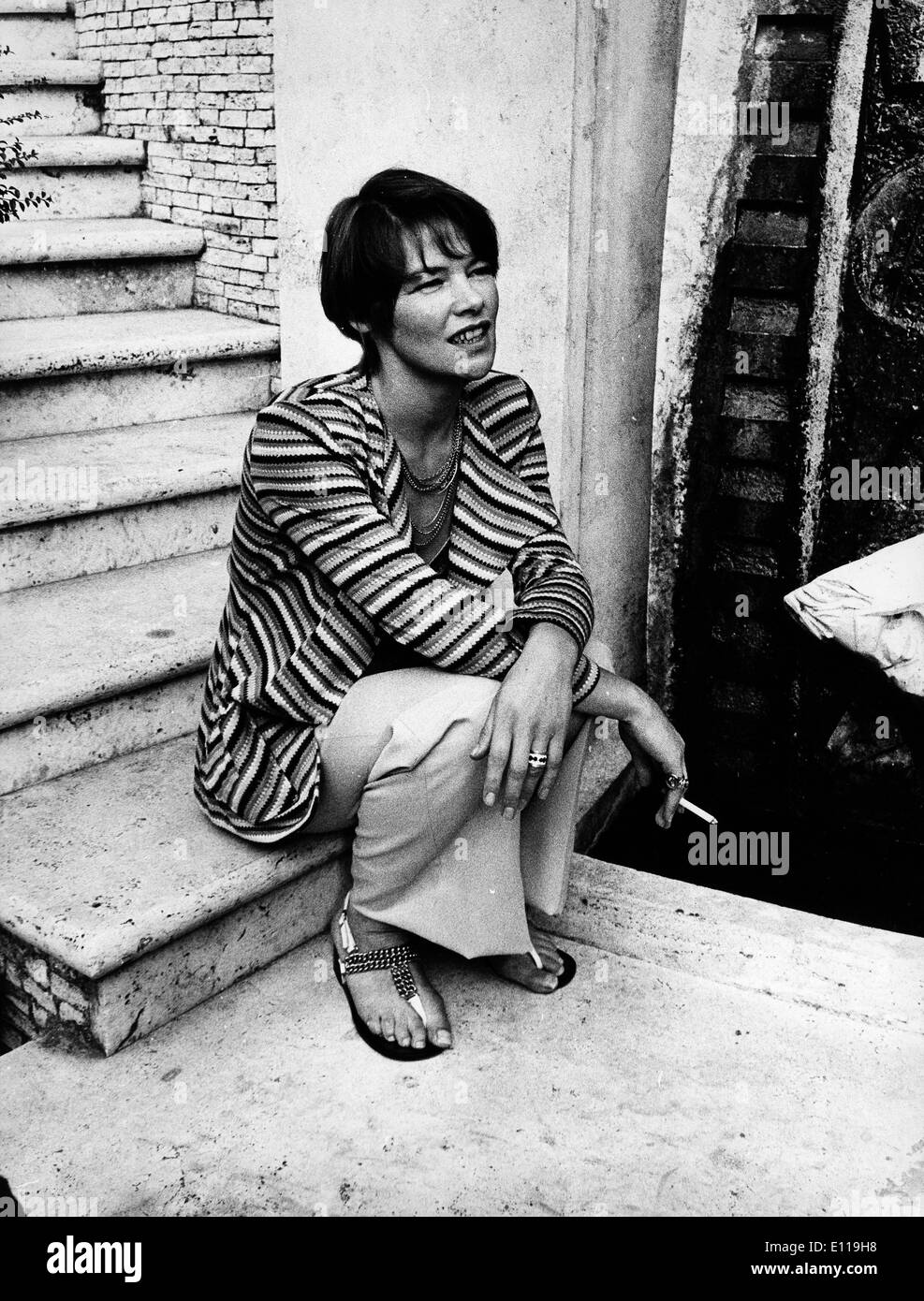 Actress Glenda Jackson at press conference Stock Photo