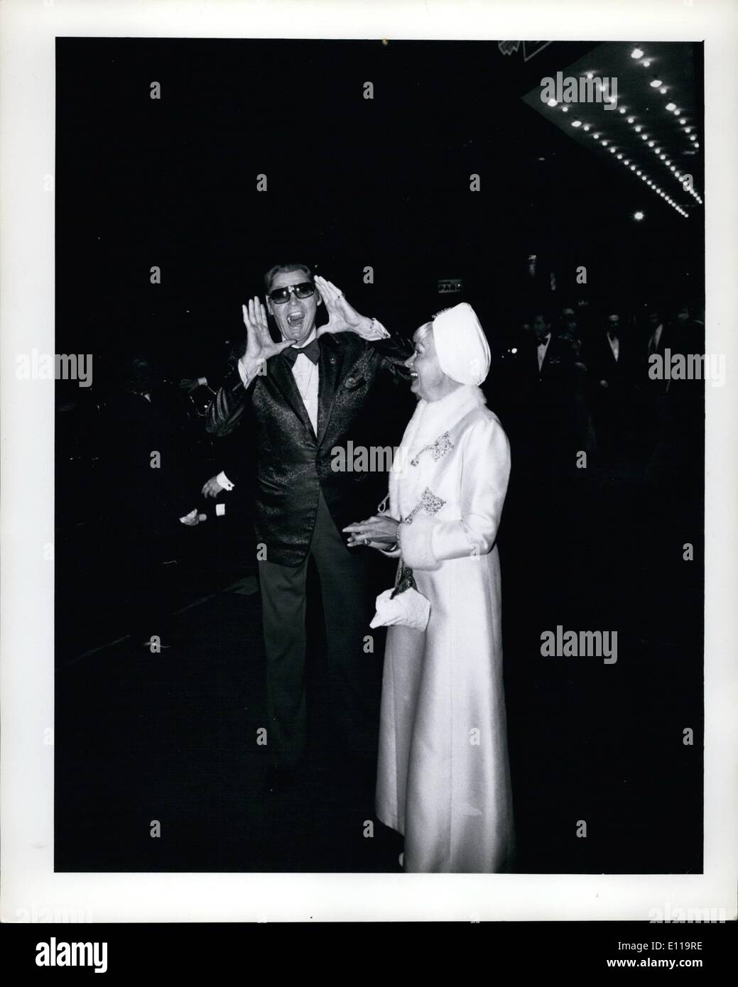 May 05, 1976 - New York, N.Y.: Johnny Weissmuller and wife- Premier / that's Entertainment II Stock Photo