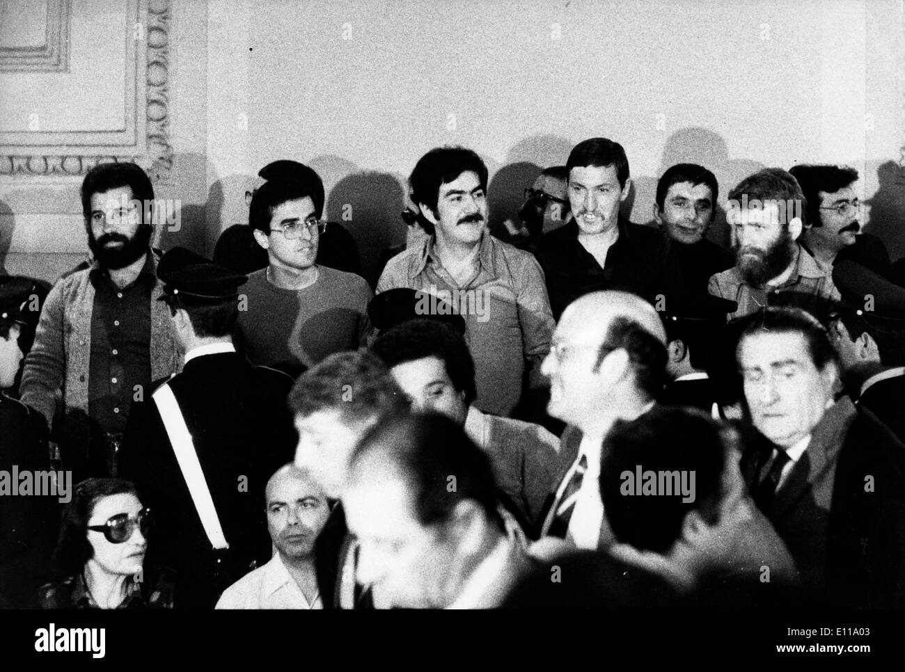 Renato Curcio and Red Brigades in jail Stock Photo