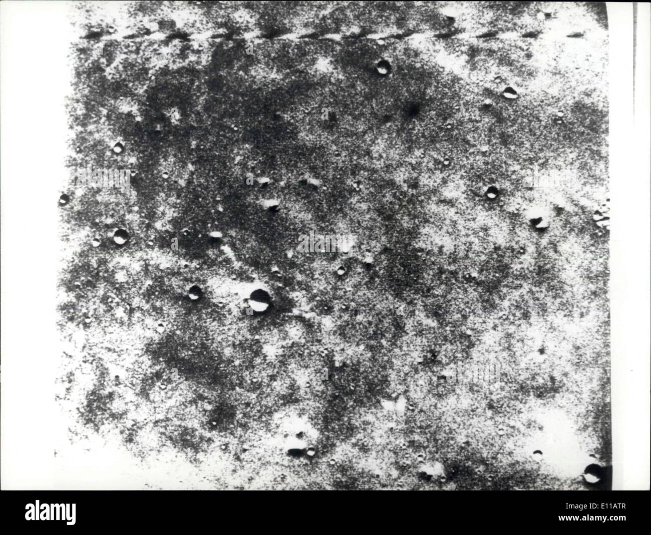 Jul. 01, 1976 - A close-up of Mars by the Vilkng 1 Spacecraft: Photo Shows a photograph of Mars made by the Viking 1 spacecraft Stock Photo