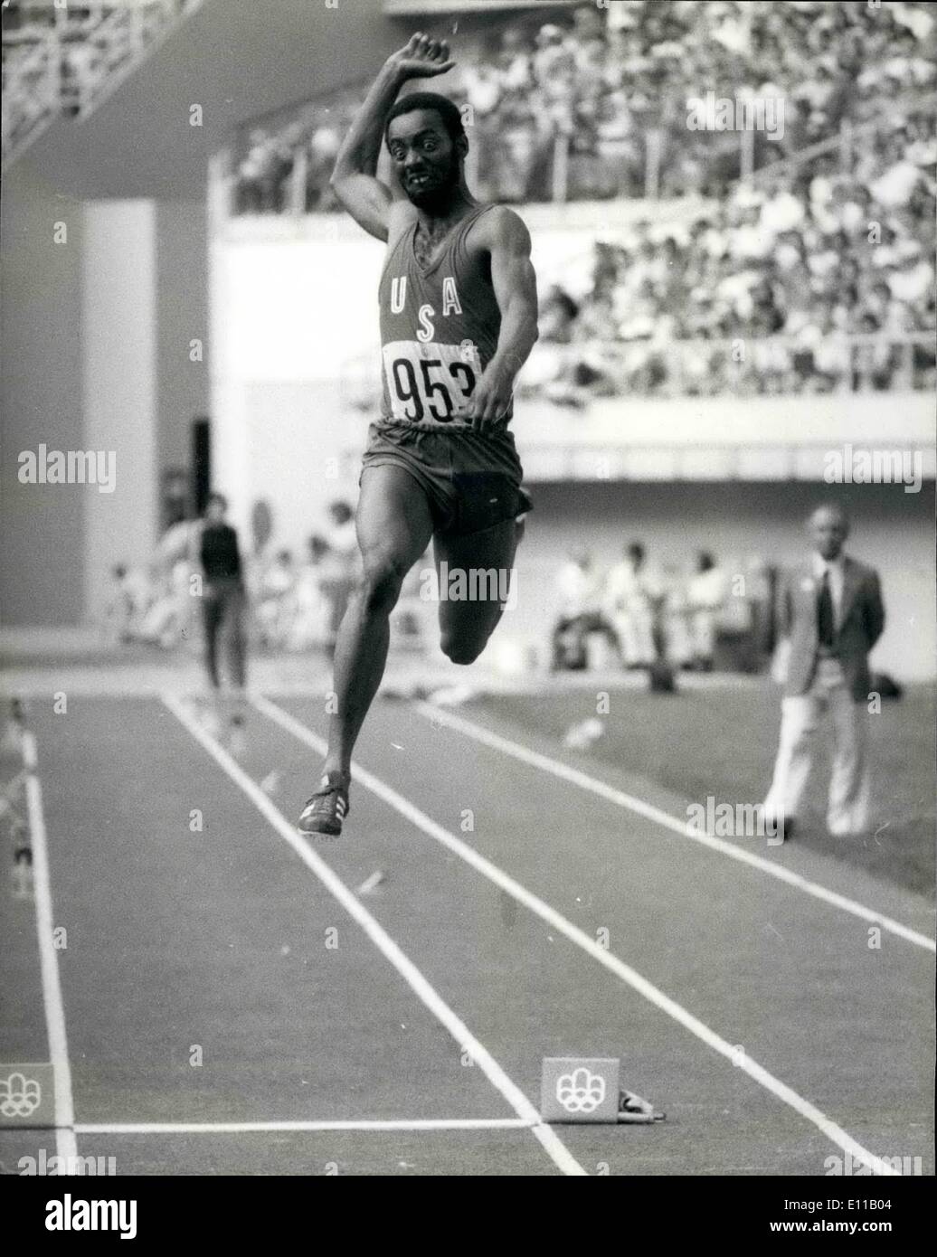 Jul. 07, 1976 - Olympic games in Montreal, long jump final: Photo Stock