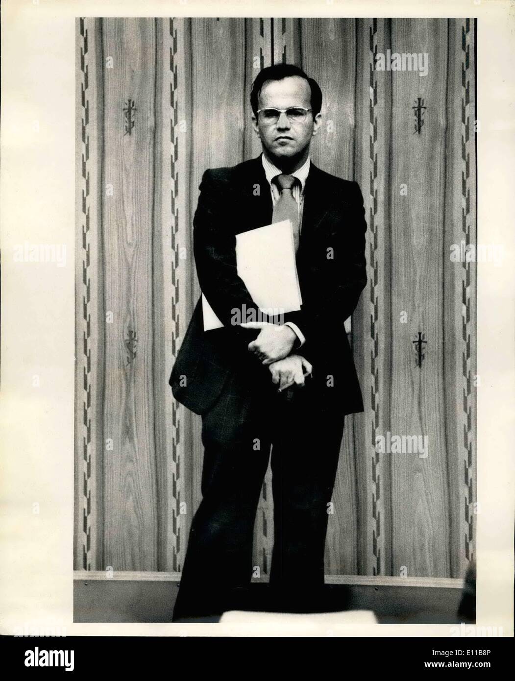 Nov. 11, 1976 - Cuba's Ambassador to the UN. Dr. Ricardo Alarcon de Quesada Stock Photo