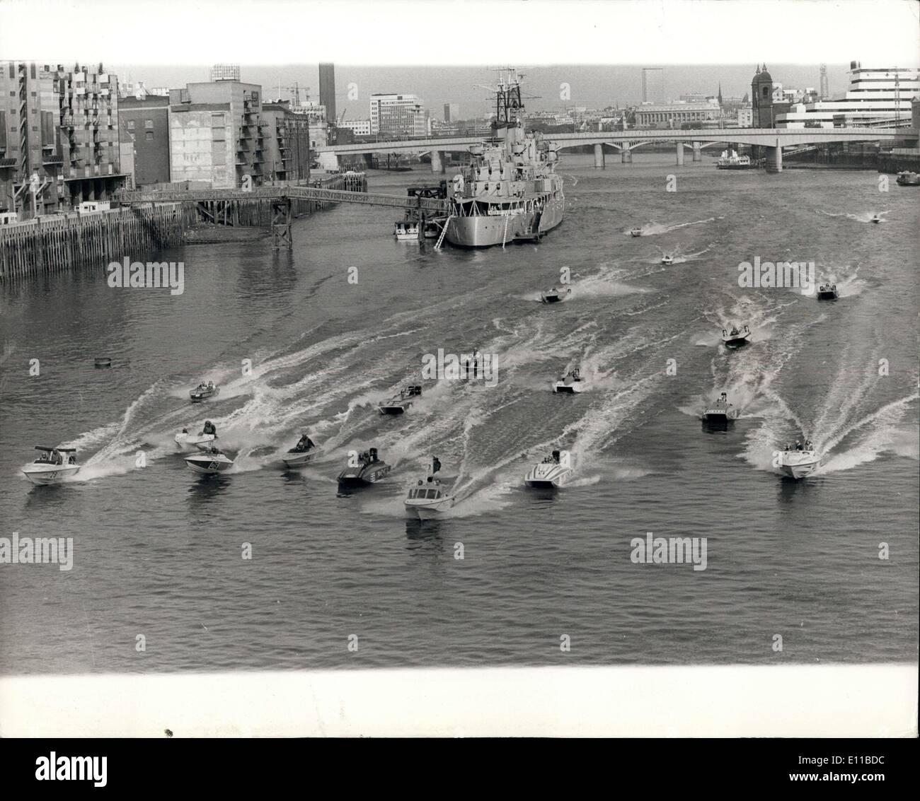 Jul. 12, 1976 - The 14th London-Calais-London Power Boat Race. Photo shows Competitors in the 14th London to Calais and back to Stock Photo