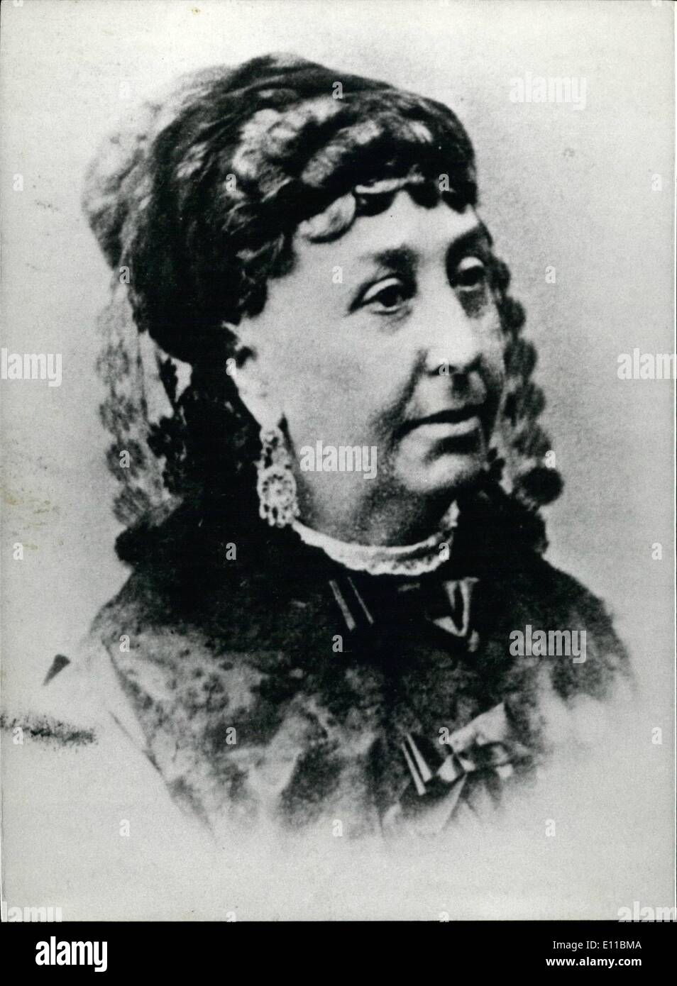 Aug. 08, 1976 - 100TH ANNIVERSARY OF THE DEATH OF GEORGE SAND Hundred years ago, on June 8th 1876, Amandine Aurore Lucie Baronne de Dudevant, who called herself GEORGE SAND (picture), died on Chateau Nohant in France. Over a century ago, George Sand already fought for equal rights for women, turned against bourgeois standards of morality in her novels and demanded the right of free love for women. George Sand herself, after having been divorced of Baron de Dudevant, lived with poet Alfred de Musset and later with composer Frederic Chopin Stock Photo