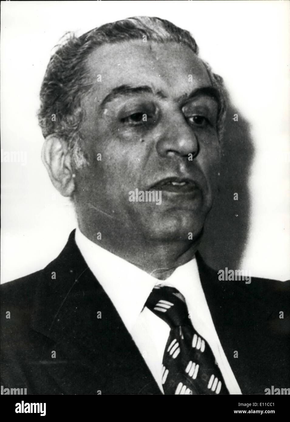 Sep. 09, 1976 - Mr. Elias Sarkis To Be Installed As President of Lebanon Today. The installation of Mr. Elias Sarkis as President of Lebanon looks like turning into a source of further political division. Two of the most prominent Muslim leaders, Mr. Kamal Jumblatt, of the overall leftist alliance, and Mr. Rashid Karami, the Prime Minister, have already declared their intention of boycotting the ceremony if it is held in the presence of Syrian troops in the Lebanese village of Chtaura, in Syrian-held territory. Fighting in Beirut has increased. Photo Shows:- Mr Stock Photo