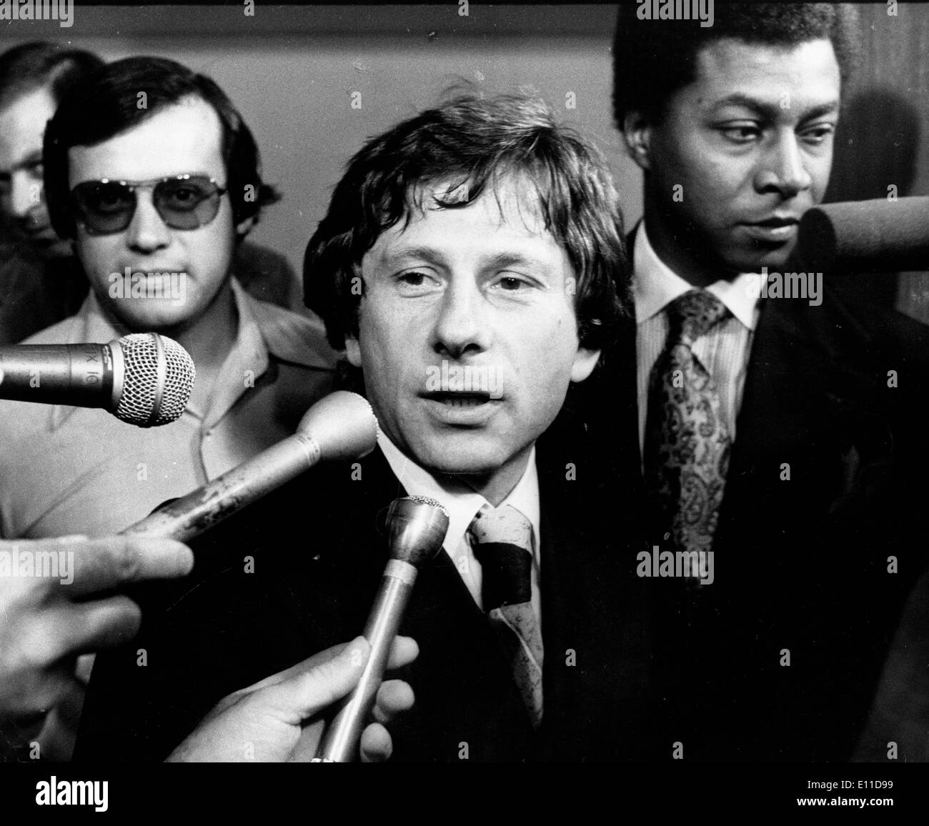 Apr 15, 1977; Paris, France; Film director and actor ROMAN POLANSKI (b. 8/18/1933) was exiled from the United States after trying to flee from incarceration, and was the husband of actress Sharon Tate when she was brutally murdered by the Manson Family.. (Credit Image: KEYSTONE Pictures USA/ZUMAPRESS.com) Stock Photo