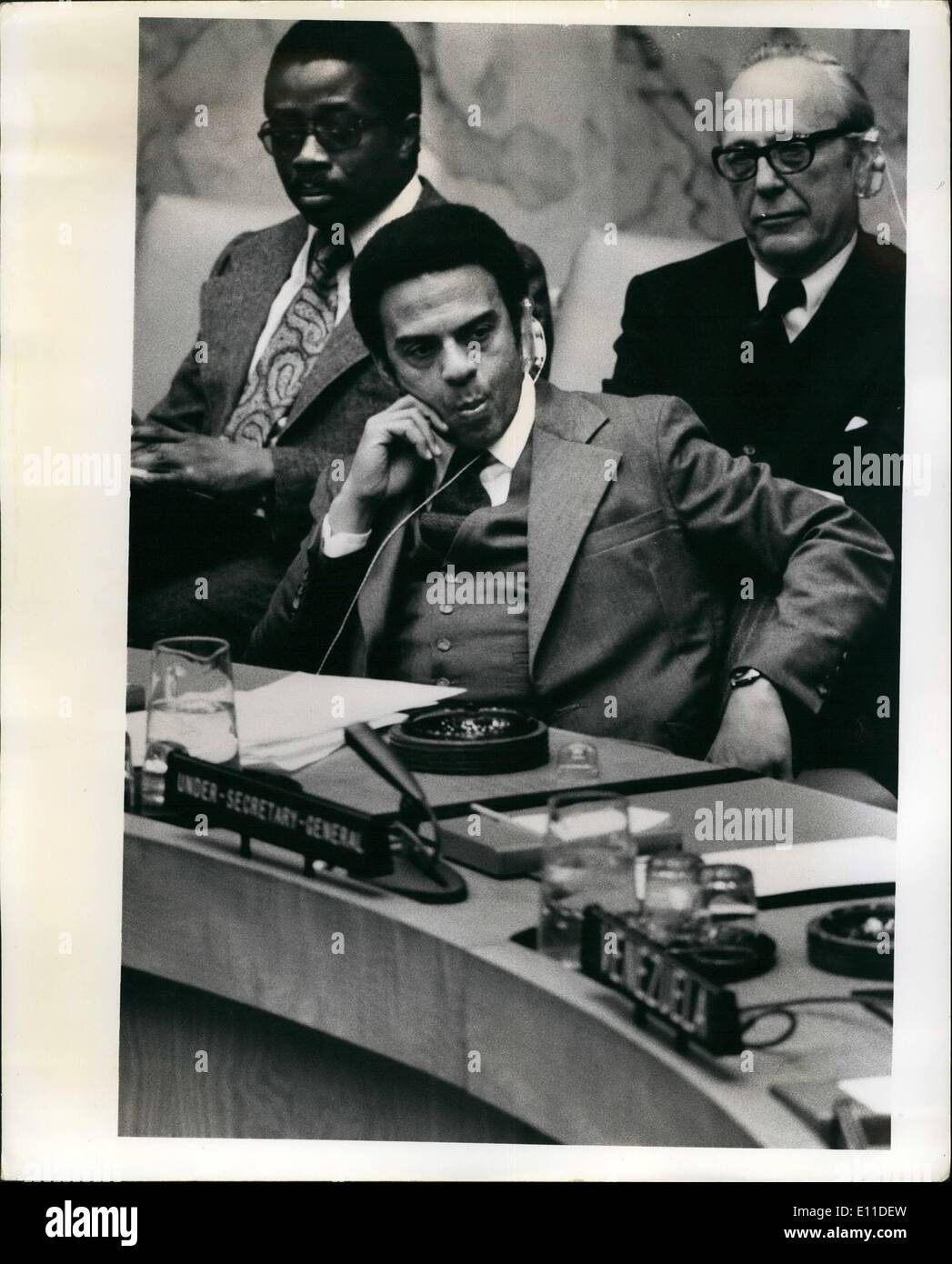 Mar. 03, 1977 - UN security Council Andrew young. Stock Photo