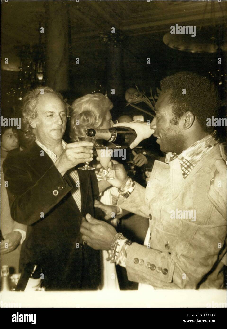 May 20, 1977 - They are at the International Film Festival for the premier of Reichenbach's movies about Pele. Stock Photo
