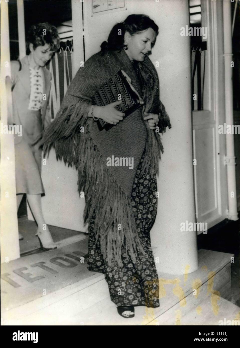 May 23, 1977 - Romy Schneider in Cannes Stock Photo
