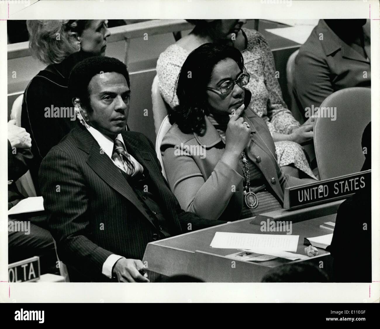 Sep. 09, 1977 - Ambassador Andrew Young - Coretta King Stock Photo