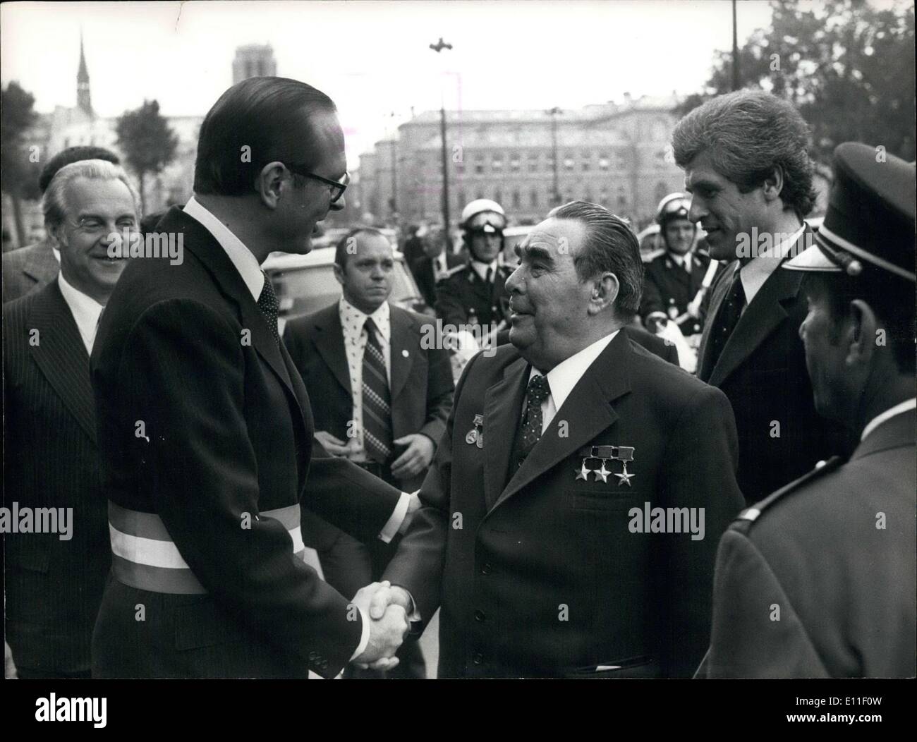 Jun. 22, 1977 - Chirac is the mayor of Paris. Stock Photo