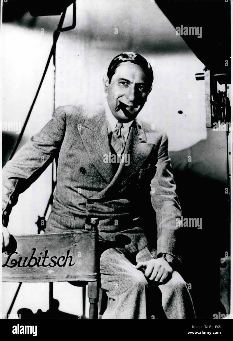 Nov. 11, 1977 - 30th ANNIVERSARY OF DEATH OF ERNST LUBITSCH 30 years ago, on November 3oth, 1947, in o  y... died the famous director ERNST LUBITSCH (our picture). 1982 born in Berlin, he was discovered in 1911 by Max Reinhardt and educated by him, - a short time later ho had played in films. 1914 he directed for the first time, 1919 he had his first great success with the comedy ''Die Austernprinzessin'' (The oyster-princess) and the historical film ''Madame Dubarry'' Stock Photo