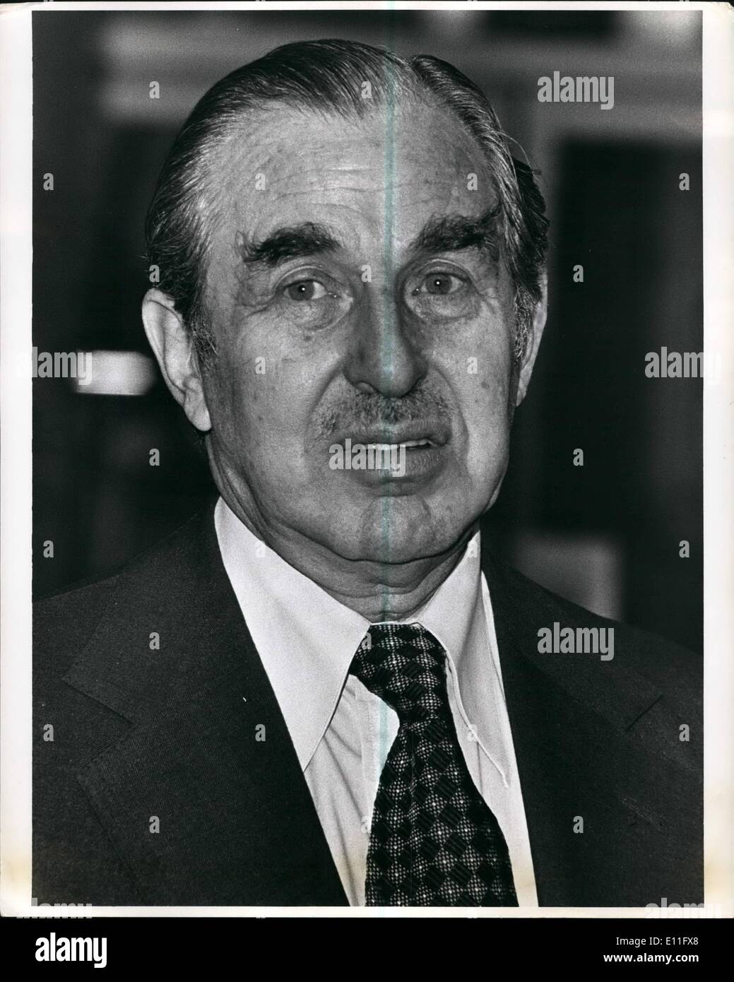 Nov. 11, 1977 - Chaim Herzog: Perm. Rep. of Israel at UN-press Conf. Stock Photo