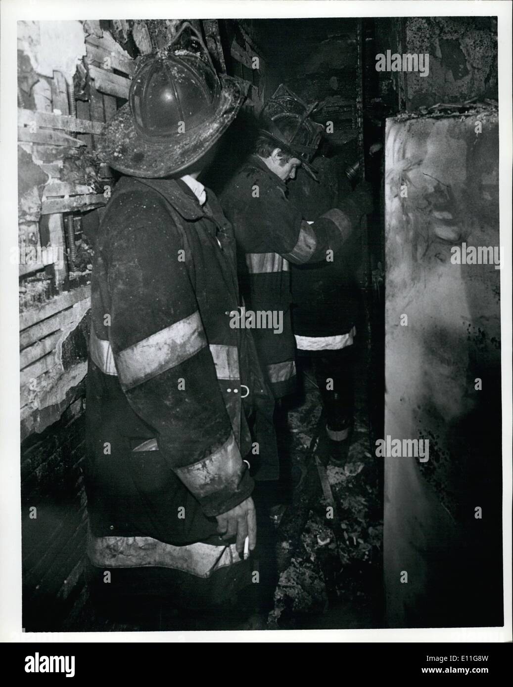 Jan. 01, 1978 - NYC Fire Dept. 27th Battalion, South Bronx Stock Photo