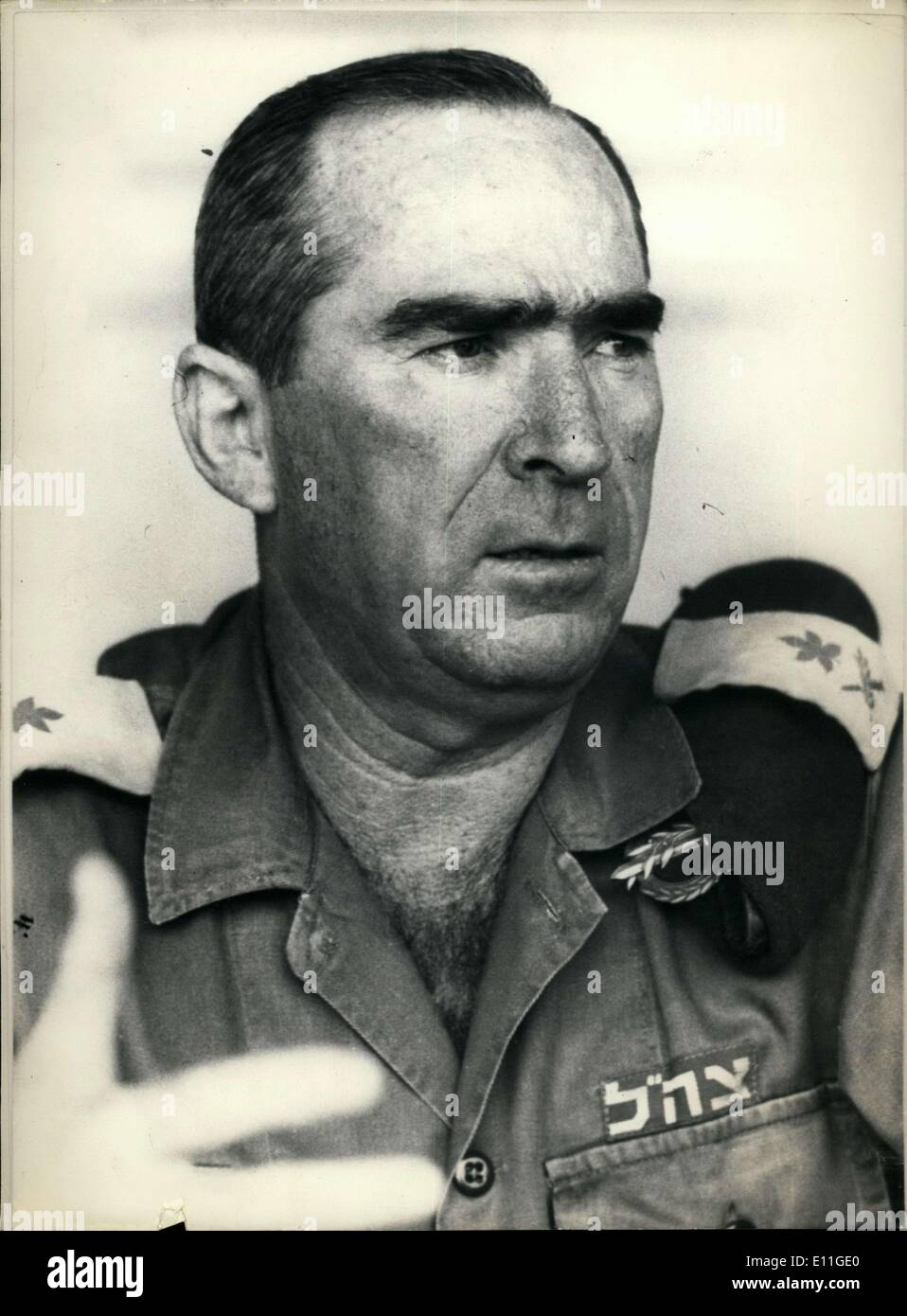 Jan. 30, 1978 - Portrait of General Rafael ''Rafoul'' Eytan Stock Photo