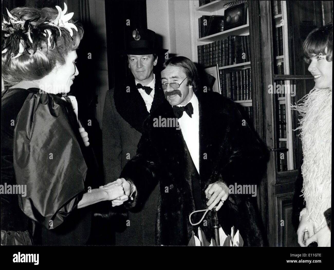 Feb. 04, 1978 - Masked VIPs at Geneva Sotheby-Opening: About 400 persons took part last Friday at Geneva at a masked ball at de Stock Photo