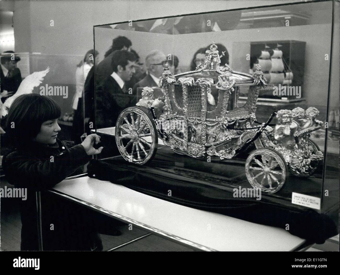 Feb. 08, 1978 - Museum of Decorative Arts in Paris,Model royal coach on display Stock Photo