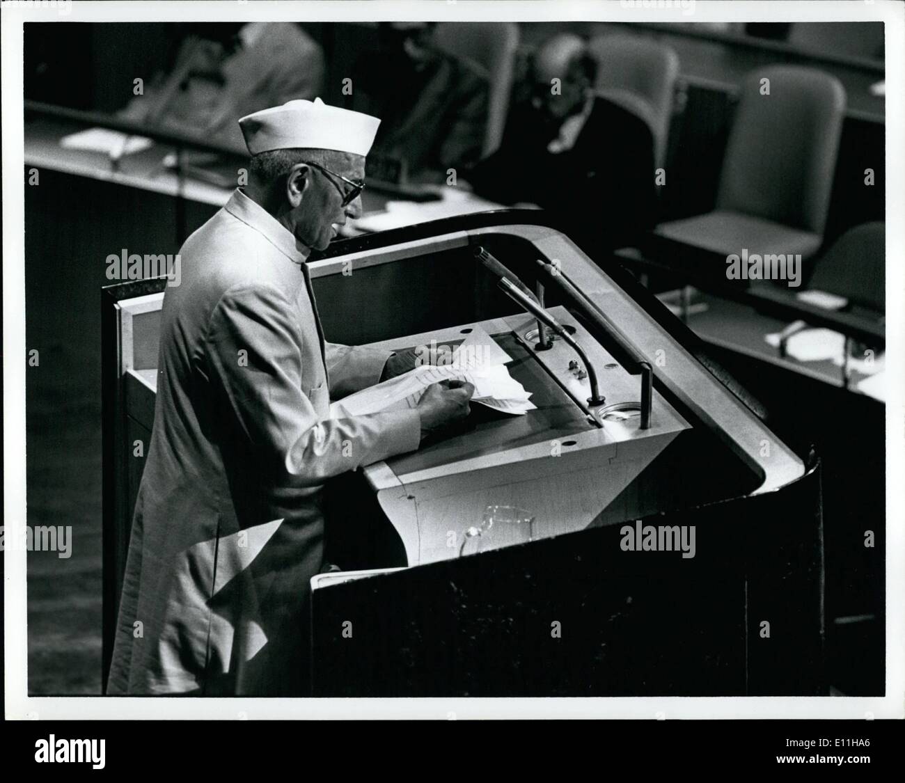 Jun. 06, 1978 - Morarji Desai UN Disarament Stock Photo