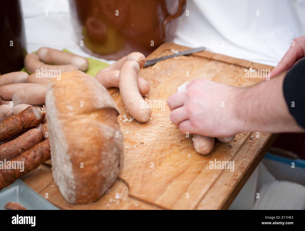 Warsaw, Poland, May 21, 2014, manifestation in defense of healthy food at Nowy Swiat street. Home made products demonstration against new law in Poland. Credit:  Arletta Cwalina/Alamy Live News Stock Photo