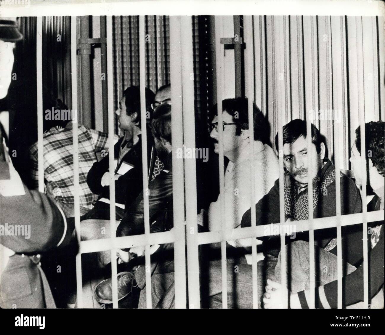 Mar. 16, 1978 - The Trial of the Red Brigade: The trial ofthe red Brigades has started in Italy with tradegy, on the day of the Stock Photo