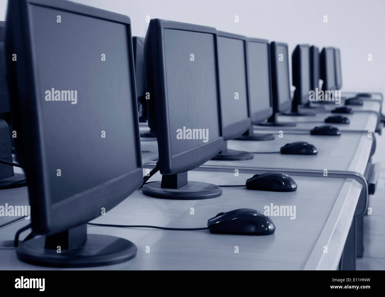 Computer training center stock image. Image of workstation - 6664293