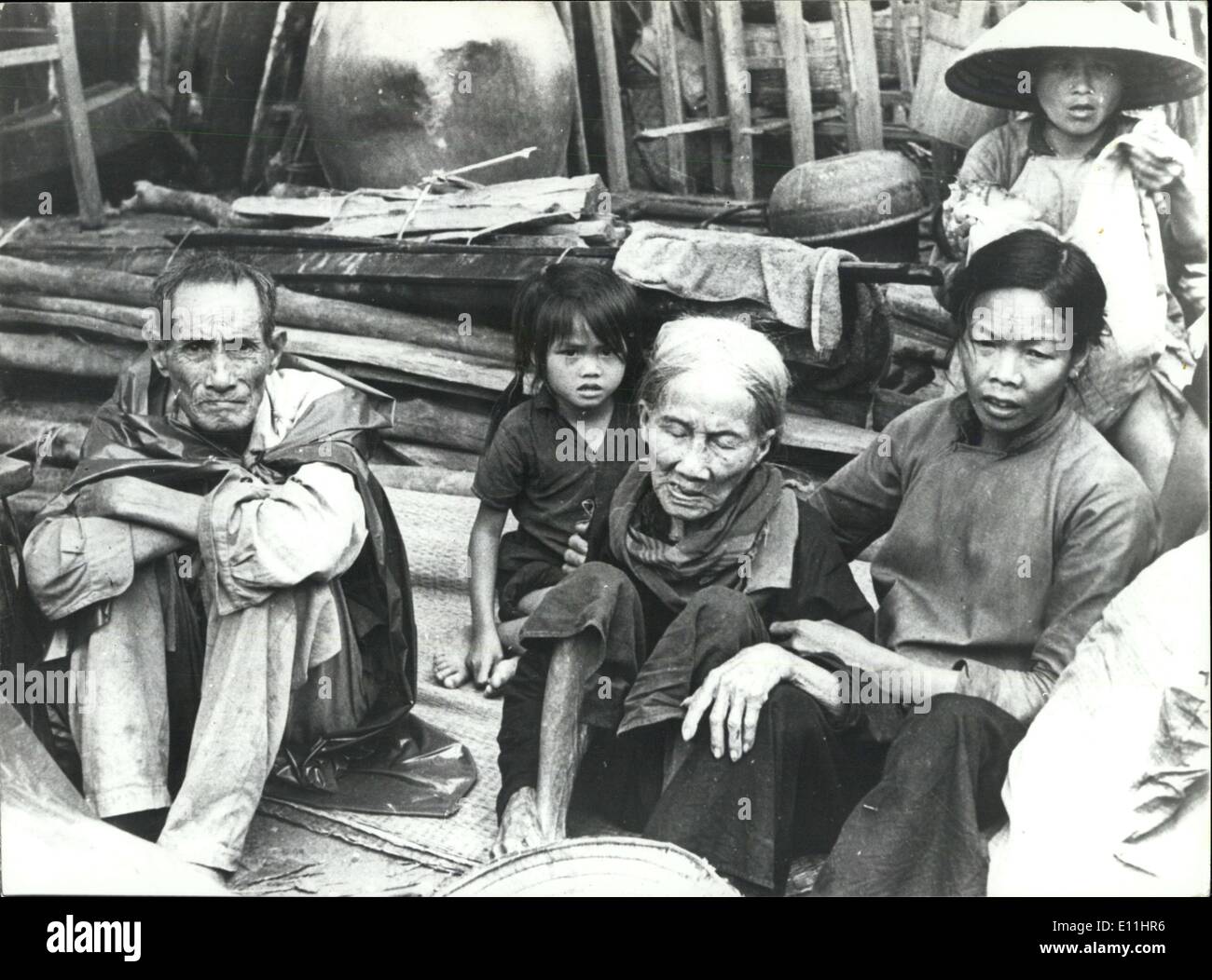 Jun. 13, 1978 - Chinese Refugees Return To China From Vietnam: Many thousands of Chinese who have lived all their lives in Vietnam, are returning to their homeland as they say they are being treated as second class citizens by the Vietnamese. Photo shows Some of the very old chinese refugees on their way back to China. Stock Photo