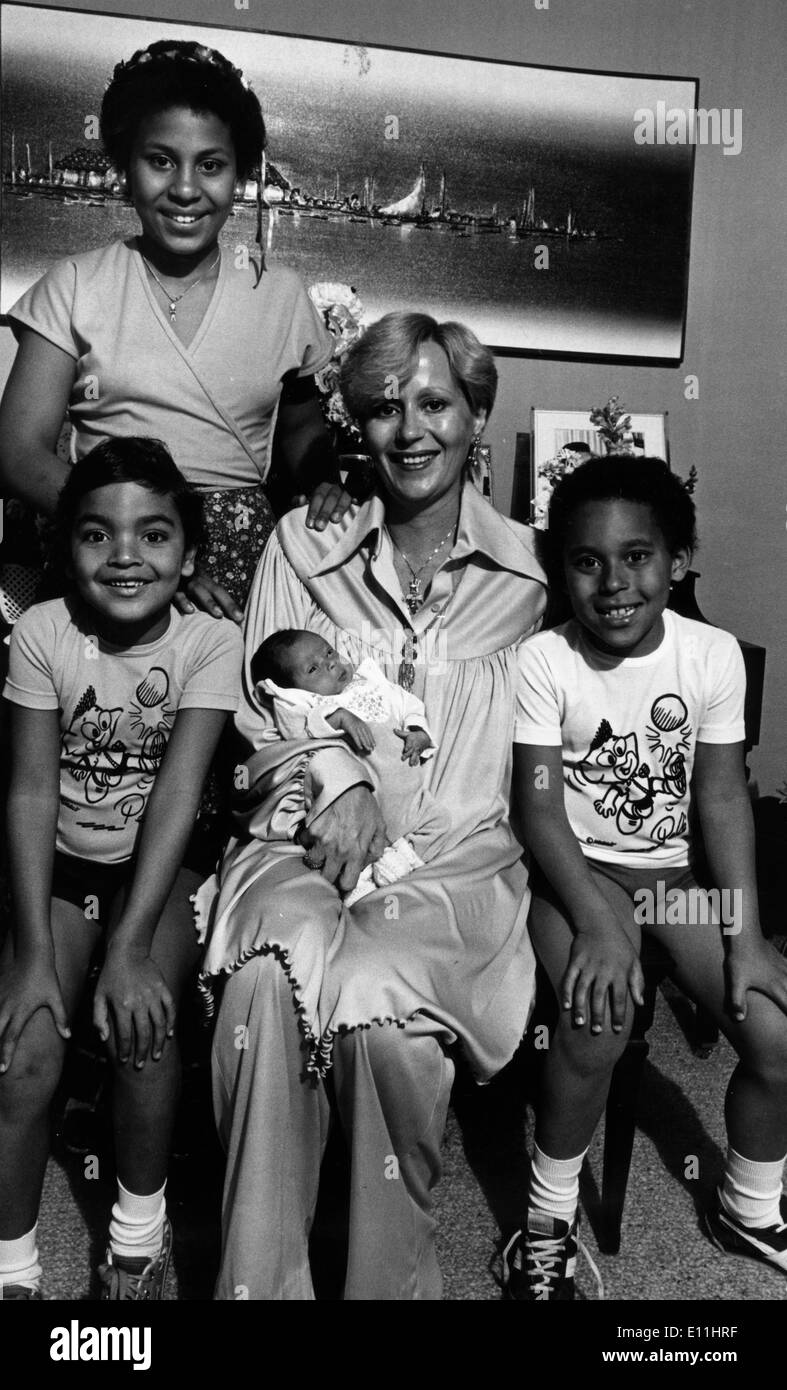 Portrait of soccer player Pele's family Stock Photo