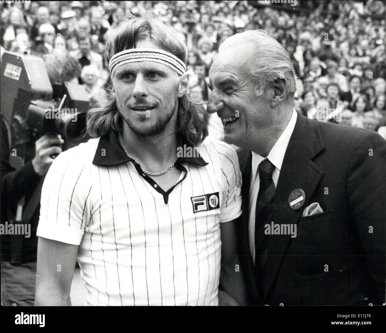 Jul. 08, 1978 - Bjorn Borg Wins The Wimbledon Title For Third Time Running To Equal Fred Perry's Record on the centre Stock - Alamy