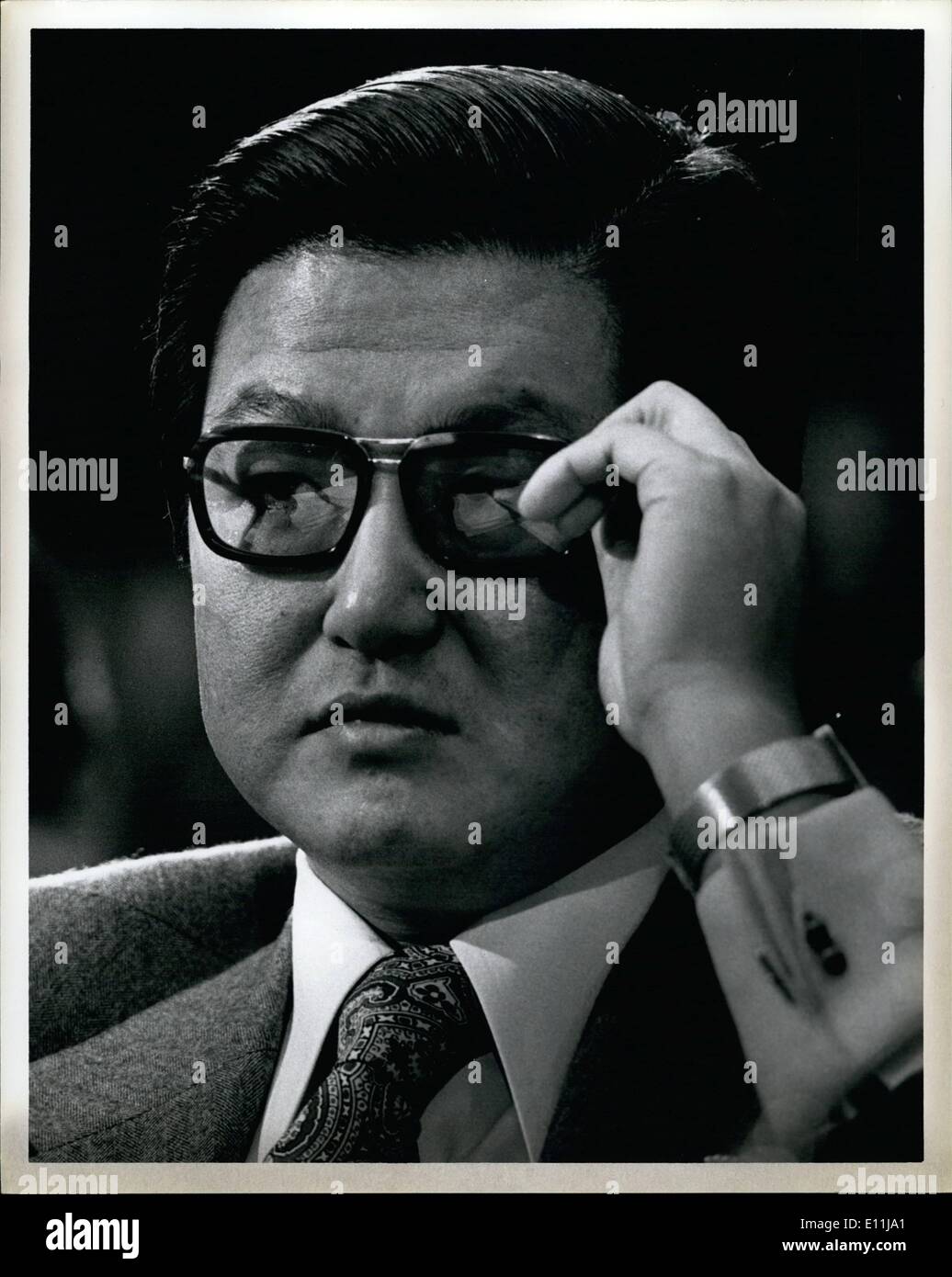 Apr. 04, 1978 - Tongsun Park: testifying before the House Ethics Committee Washington DC. ne Pictures USA Stock Photo