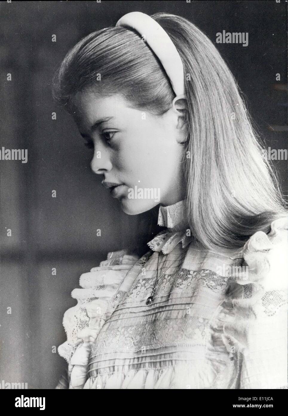 Apr. 28, 1978 - Birthday Picture of Lady Helen Windsor: Lady Helen Windsor, Photographed at Windsor castle by her father, the Duke of Kent, on the morning of her confirmation on April 1978. Lady Helen, who was confirmed with HRH Prince Edward, the Queens youngest Son, and Lady Sarah Armstrong-Jones, daughter of HRH Princess Margaret and Lord Snowdon, wears a Long dress of white lawn trimmed with lace. Lady Helen, who celebrates her birthday today, 28th April 1978, is a pupil at St. Mary's School, Wantage. Stock Photo