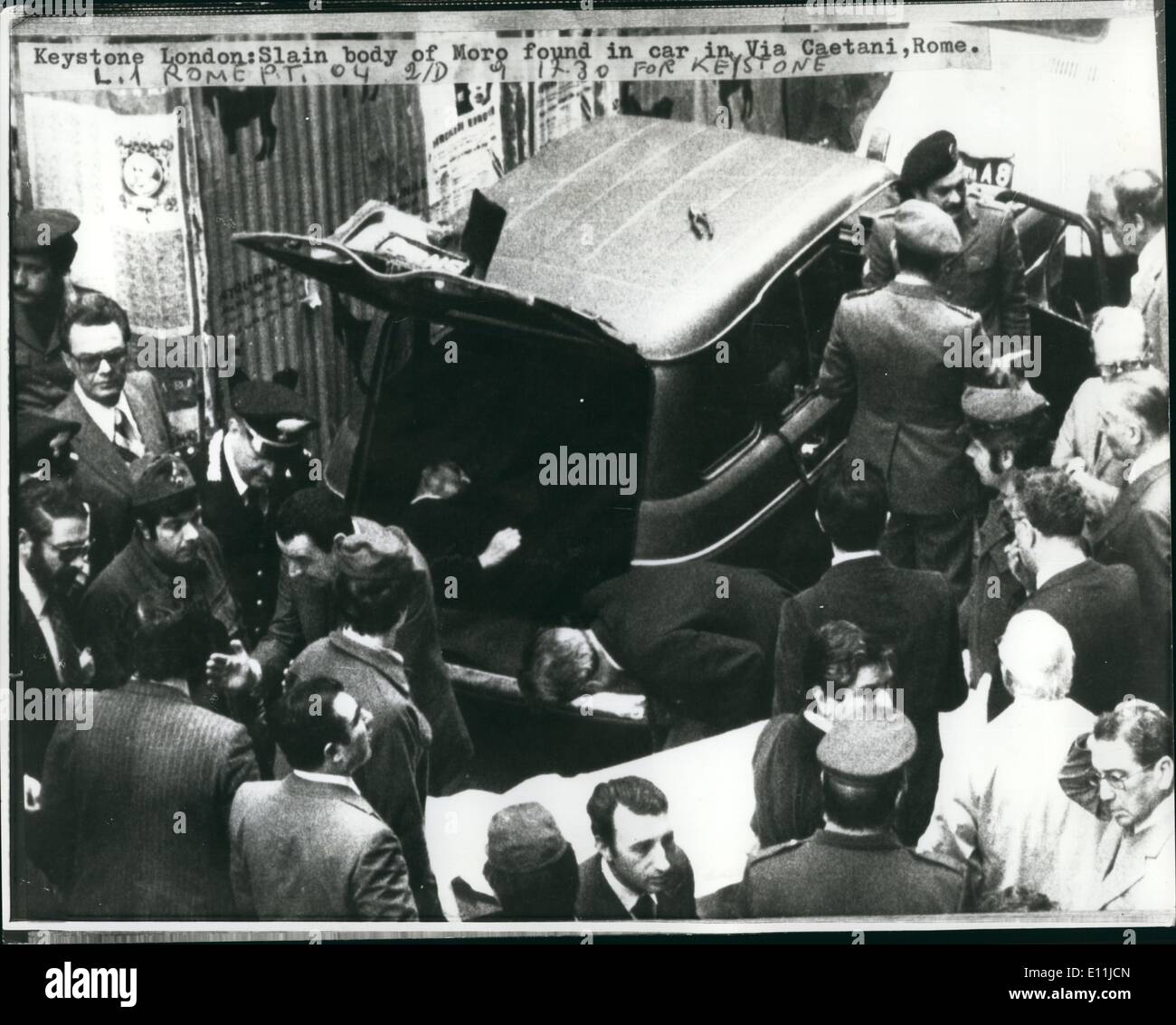 May 05, 1978 - Body of Moro found in Rome : The Body of Aldo Moro Stock  Photo - Alamy