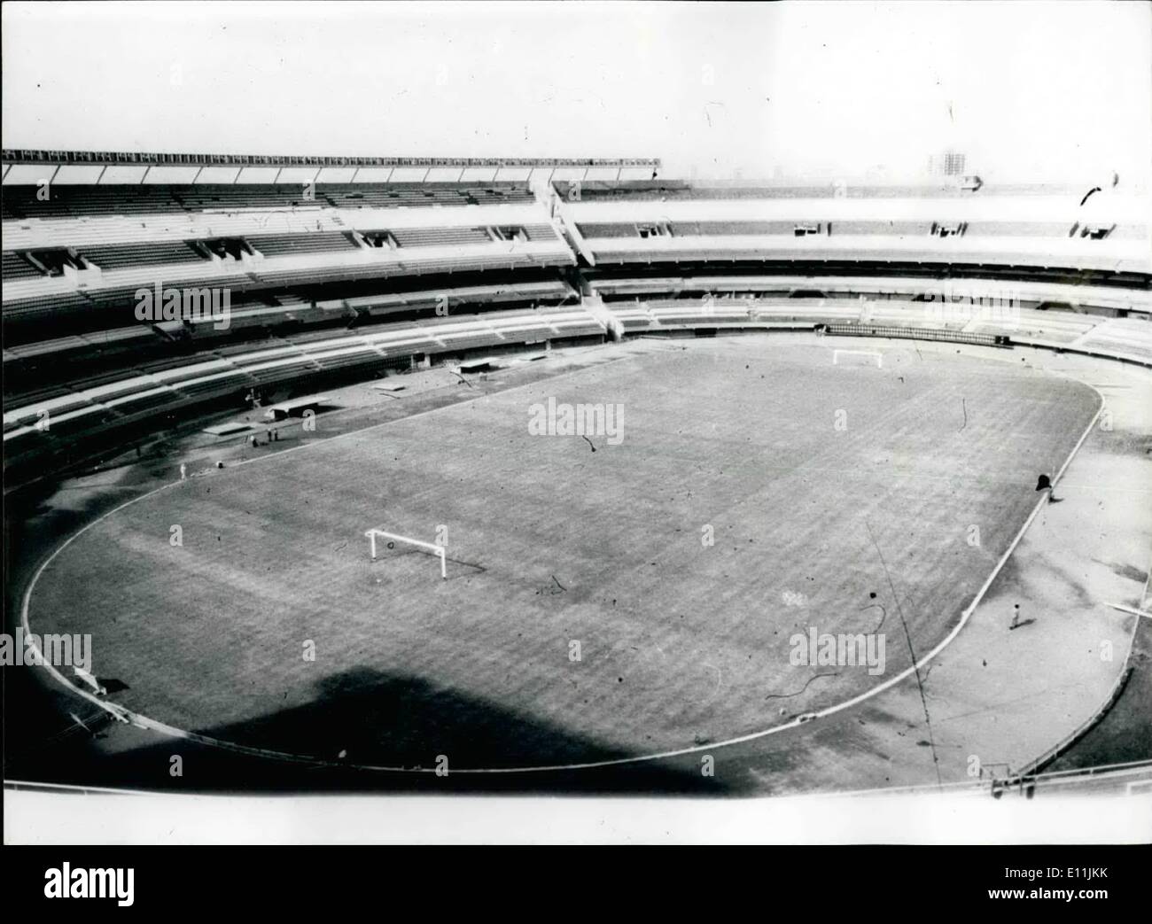 May 05, 1978 - WORLD CUP FOOTBALL STADIUMS ARGENTINA RIVER PLETE STADIUM BUENOS AIRES PHOTO SHOWS The River Plate Stadium were the opening f,oremony for the 1978 World Cup will take piano on June 1st Teame playing first round notches are, Poland, West Germany, Prance and Italy. Stock Photo