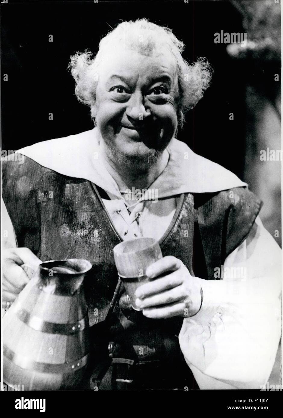 May 05, 1978 - First-Rate Concert-Singer Kurt Boehme Becomes 70 Years His 70th birthday: can celebrate on May 5th, 1978 first-rate concert-singer Kurt Boehme (on our picture in the role of Falstaff in ''The merry women of Windsor''). Born in Dresden, at the conservatoire in his home town he studied piano, violin, trumpet, tenor-horn and vocal music. In 1930 he was engaged to the National Opera Dresden by the chief-conductor-general Fritz Busch Stock Photo