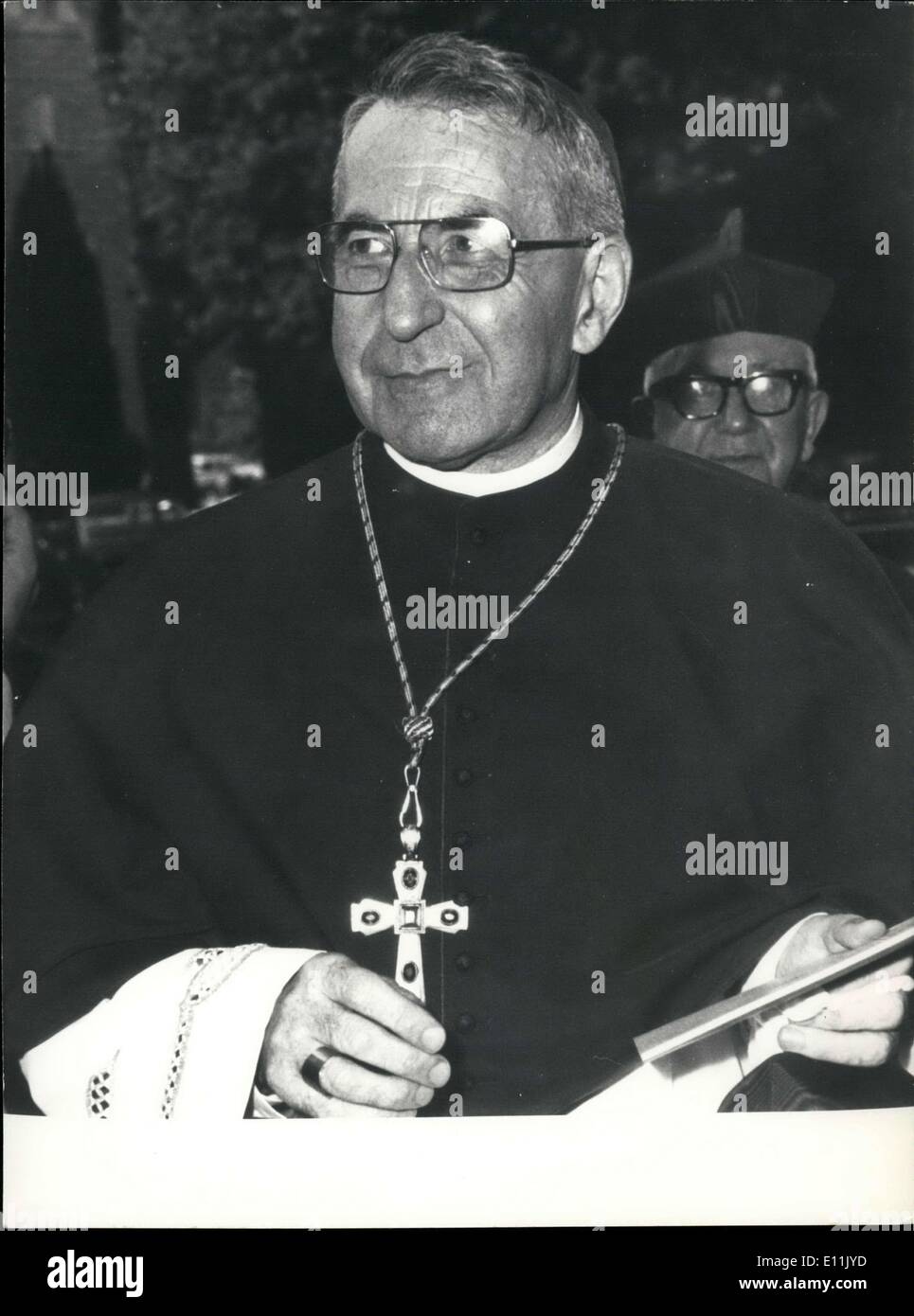 Aug. 28, 1978 - Mr. Albino Luciani (66), patriarch of Venice, was elected Pope on the first night of conclave at the Vatican. The 263rd successor of Saint-Pierre chose the name of Jean-Paul the First. Stock Photo