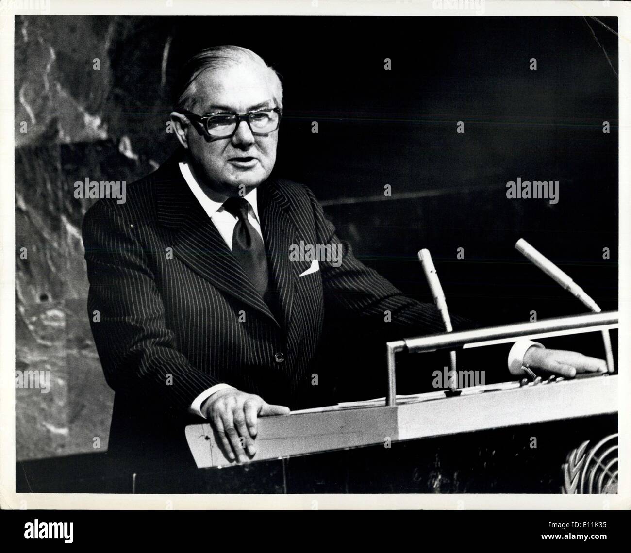 Jun. 02, 1978 - James Callaghan UN Disarmament. Stock Photo
