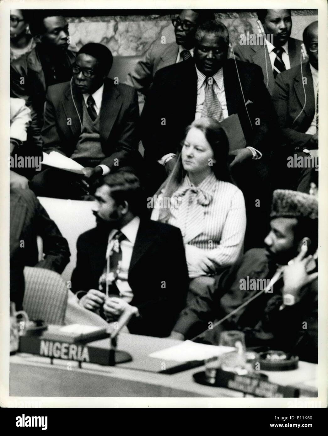 Sep. 03, 1978 - Robert Mugabe Joshua Nkomo UN Security Council Stock Photo