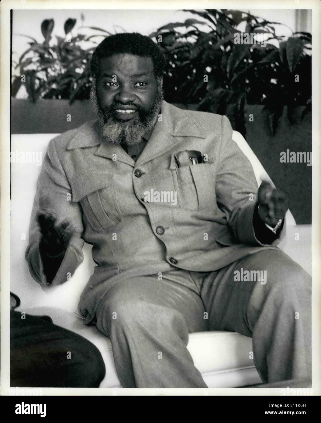 Sep. 09, 1978 - Mr. Sam Nujoma leader of the South West African Peoples org. (Swapo) during the recent Security Council debate on Namibia. Stock Photo