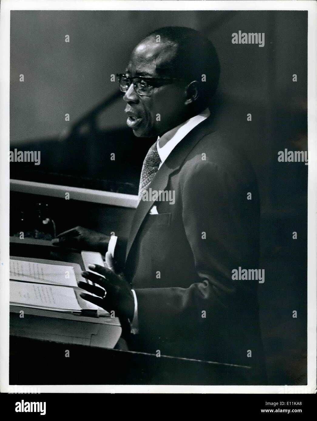 Jun. 06, 1978 - Leopold Sedar Senghor Pres. Senegel UM Disarmament. Stock Photo