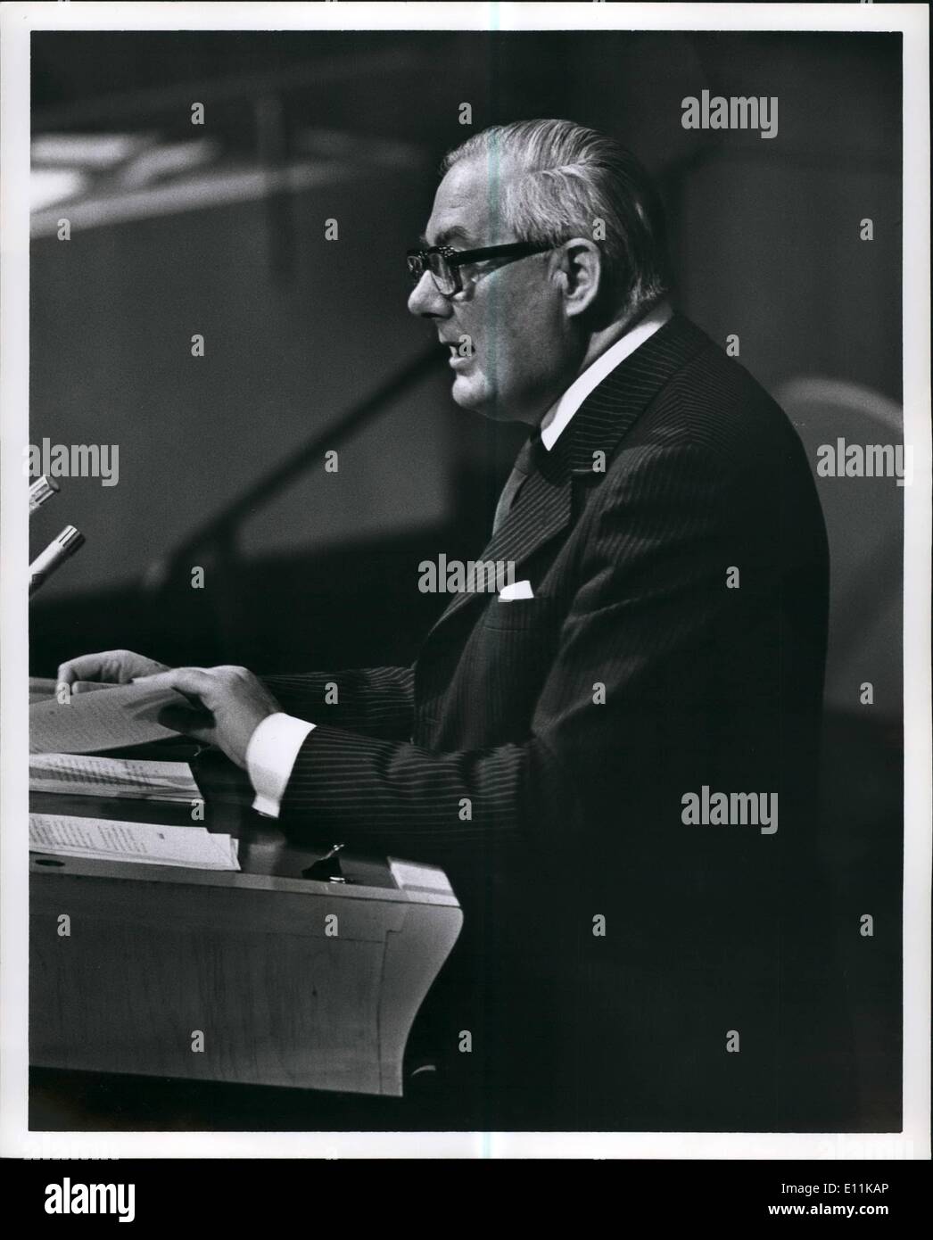 Jun. 06, 1978 - James Callaghan: UN Disarmament Stock Photo