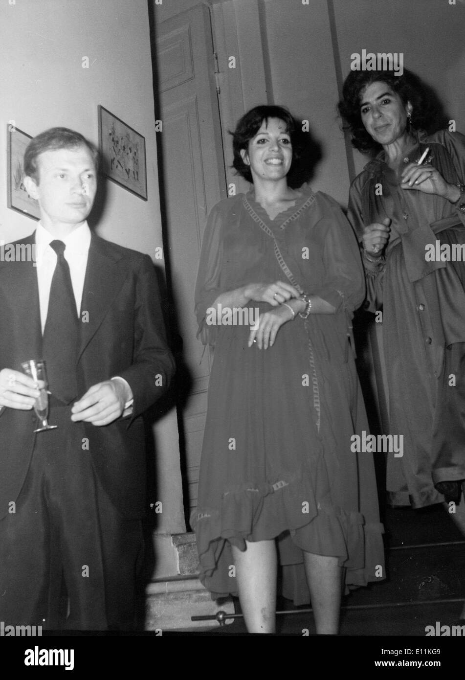 Christina Onassis and husband at reception at Greek Embassy Stock Photo