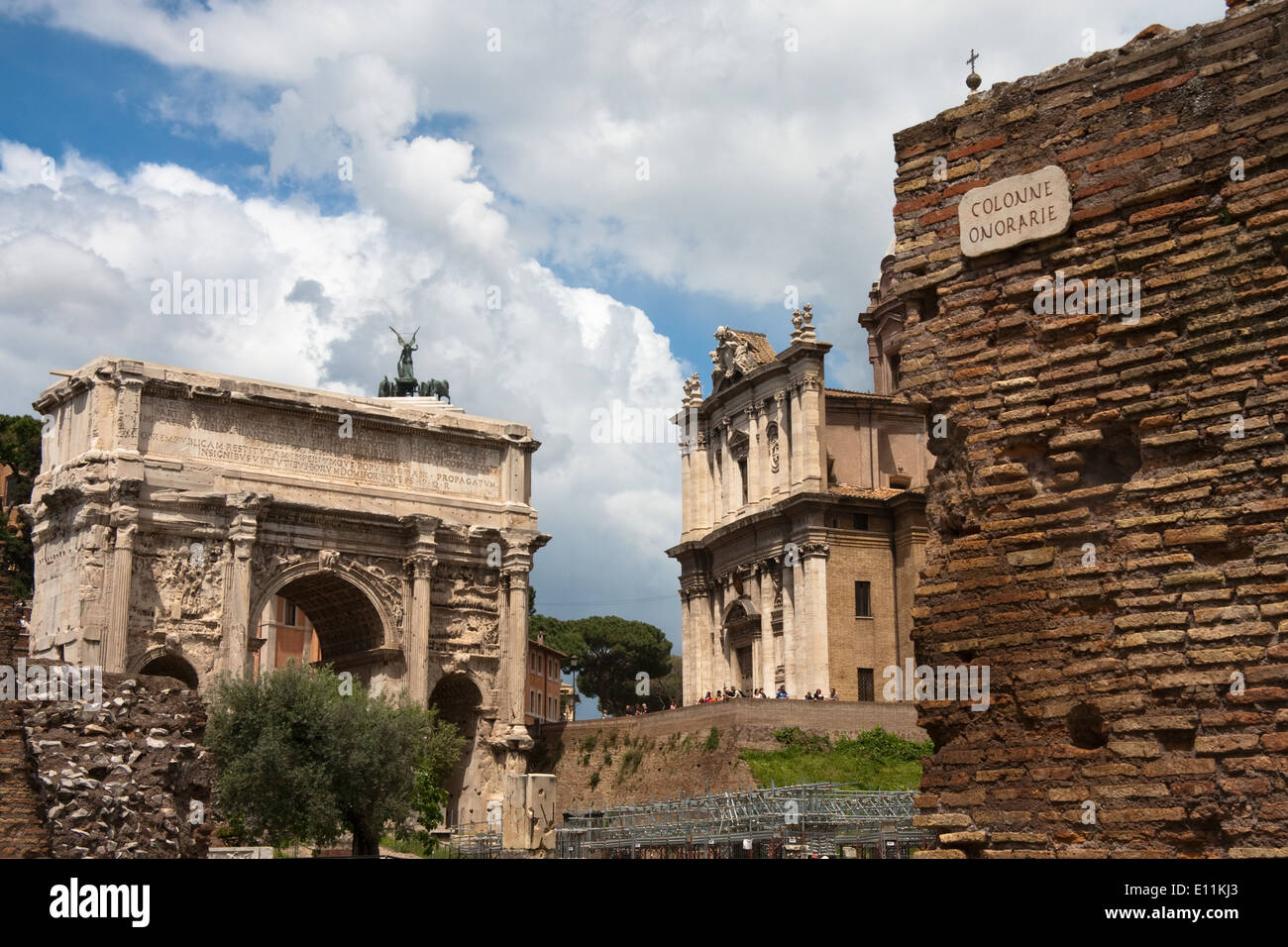 Forum Romanum, Rom, Italien - Forum Romanum, Rome, Italy Stock Photo