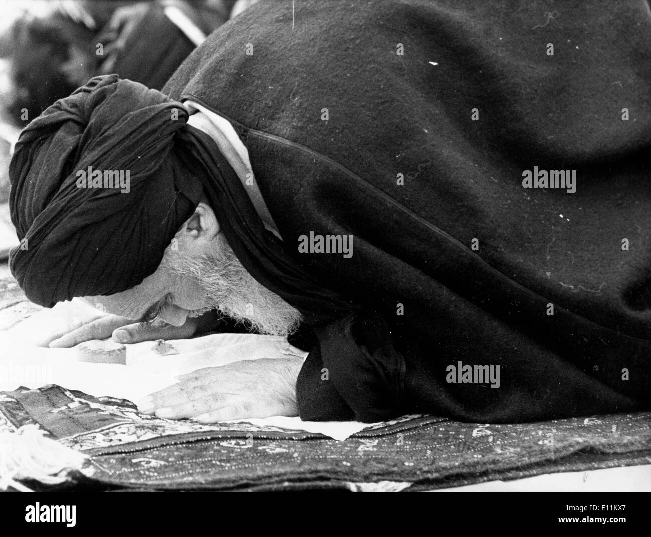 Jan 02, 1979; Tehran, Iran; AYATOLLAH KHOMEINI (1900-1989), founded the first modern Islamic republic, became a Shi'a Muslim Stock Photo