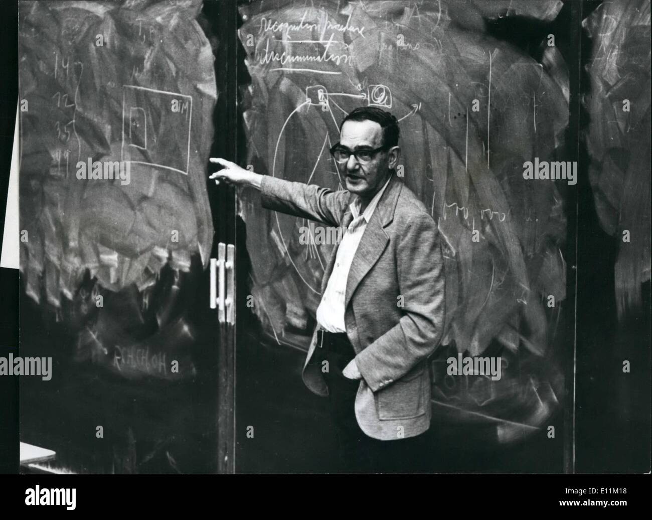 Oct. 10, 1978 - Nobel Prize in Economics. Photo shows Dr. Herbert A. Simon of the Mellon University, Pittsburgh, U.S.A. winner of this years Nobel prize in Economics. Stock Photo