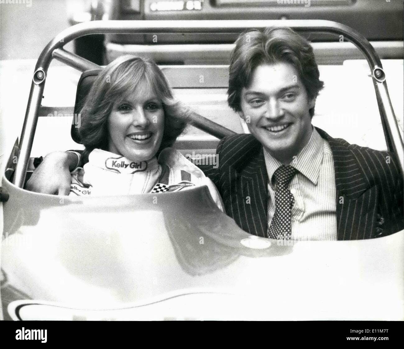 Feb. 02, 1979 - Speedy Wedding Present For Janet Brise: Janet Brise, wife of the late Grand Prix star Tony, who died in the Graham Hill air crash, is to marry Lloyd underwriter John Finch in five days. Today she received her wedding presents a Lola sports car. Janet, aged 26, is hoping to have a successful season in Motor Racing she took up the sport only nine months ago-and will compete in twenty races around the Country,. The highlight of her career will be an appearance in the Marlbone Daily Mail race of champions on March 14th at Brands Hatch Stock Photo