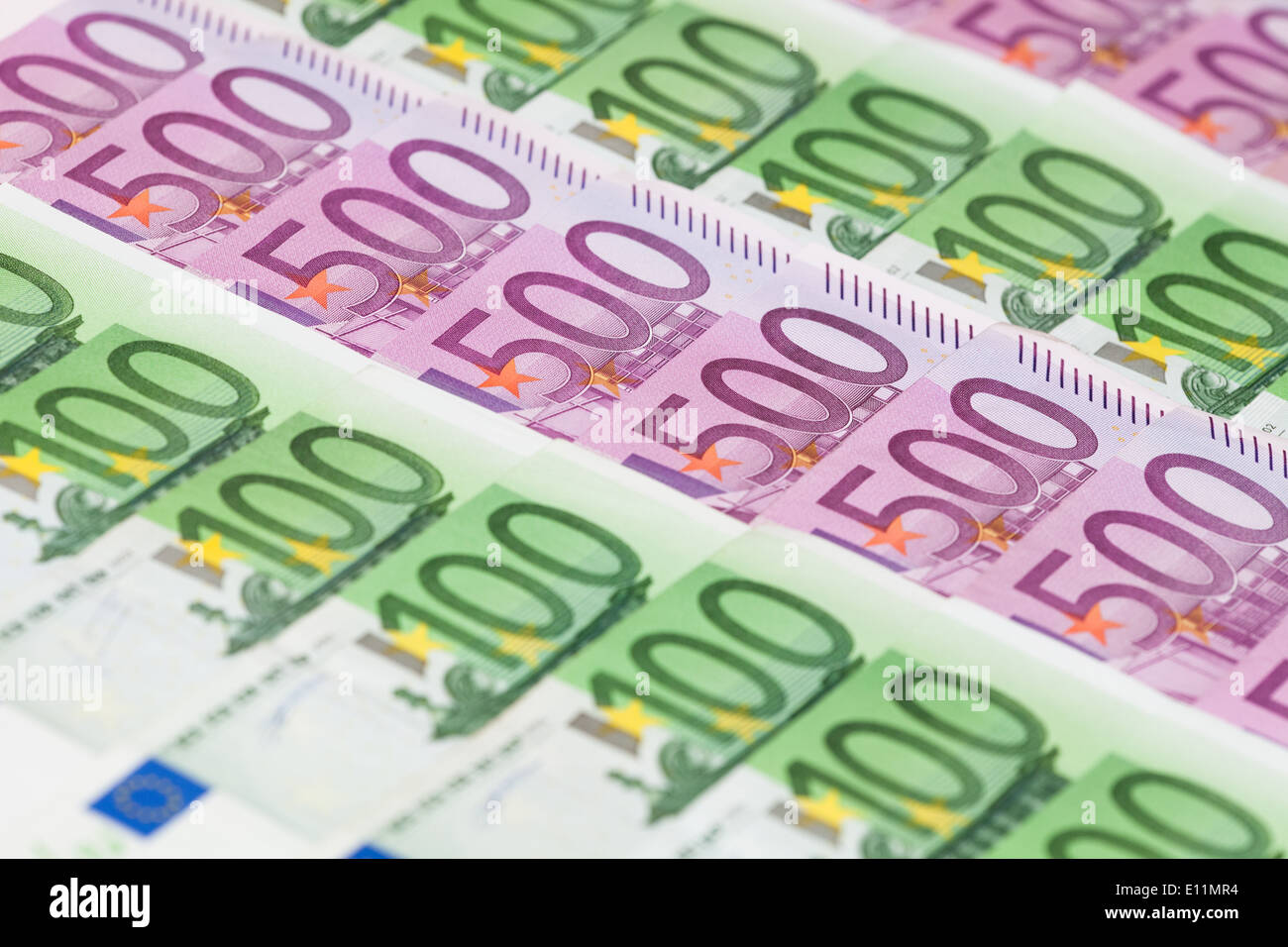 Euro Geldscheine - Euro banknotes Stock Photo