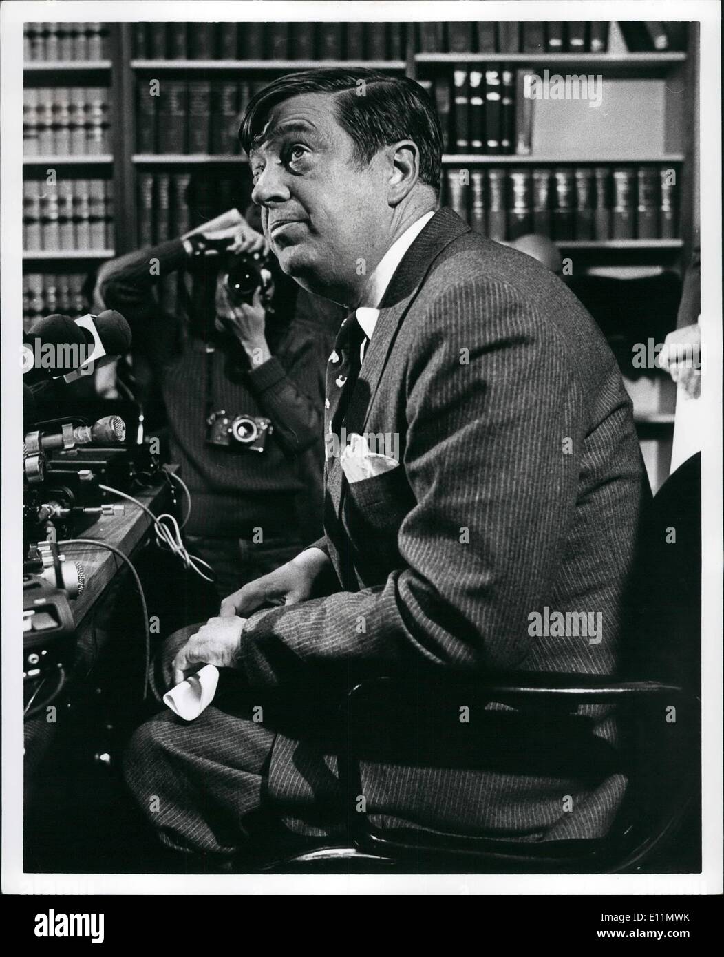Mar. 03, 1979 - Independent Special Counsel to the Justice Dept. Paul J. Curran held a news conference in the New York offices of his law firm, Kaye, Scholer, Fierman, Hays, and Handler. Mr. Curran was appointed to conduct ''The remainder of the inquiry into various loan transactions between the National Bank of Georgia and the Carter warehouse. Mr. Curran is 46 years old and a former United States Attorney. Stock Photo
