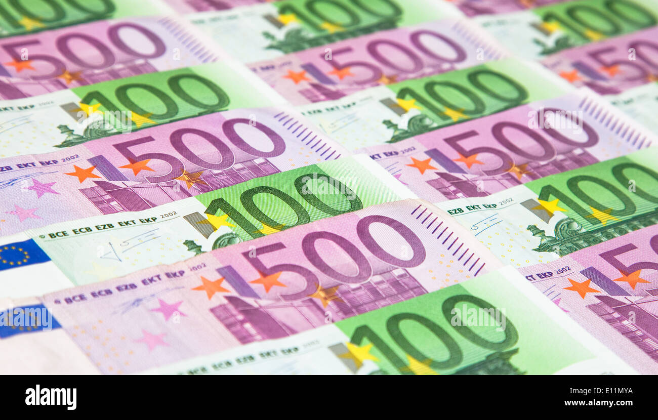 Euro Geldscheine - Euro banknotes Stock Photo